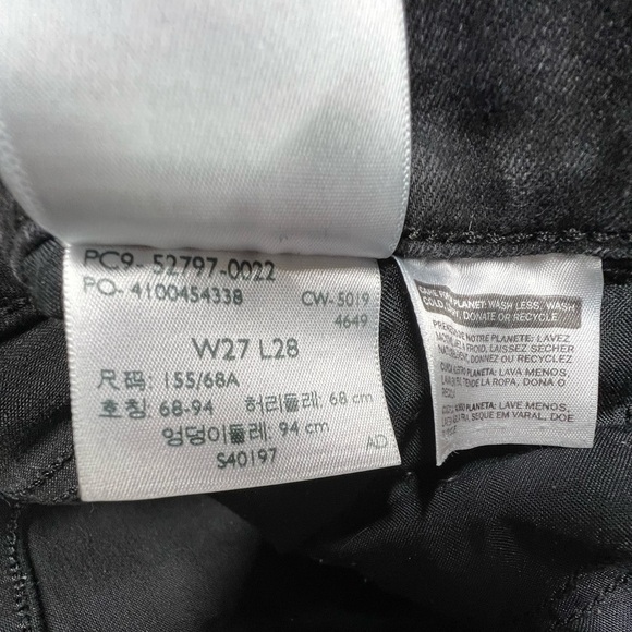 LEVI’S 720 High Rise Super Skinny Jeans Black Squared 27 - Picture 11 of 11